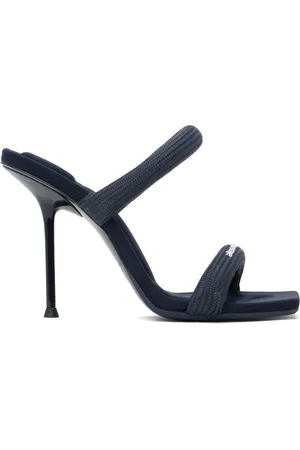 Alexander Wang Navy Julie 105mm Nylon Tubular Heeled Sandals