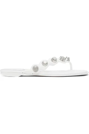 Alexander Wang White Rexa Thong Flat Sandals
