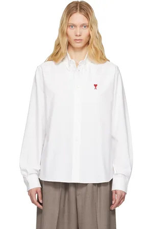 Ami White Cotton Button-Down Ami de Coeur Shirt
