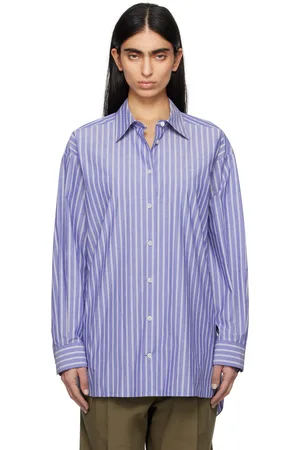 The Row Navy & White Luka Shirt
