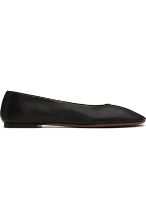 The Row Black Square Ballerina Flats