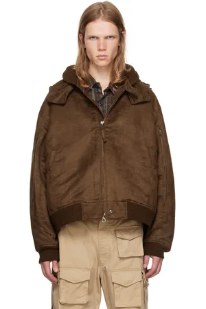 ENGINEERED GARMENTS Brown LL Faux-Suede Bomber Jacket