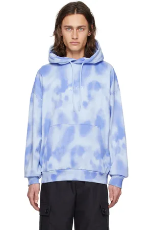 HUGO BOSS Blue Printed Hoodie
