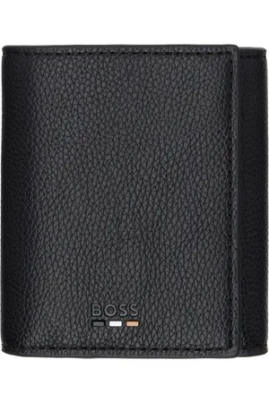 HUGO BOSS Black Grained Faux-Leather Wallet