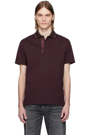 VERSACE Burgundy Piqué Polo