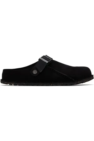 Birkenstock Black Regular Lutry Premium Suede Slip-on Loafers