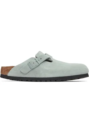 Birkenstock Gray Narrow Boston Soft Footbed Slip-on Loafers