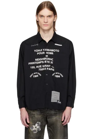YOHJI YAMAMOTO Black NEIGHBORHOOD Edition Print Shirt