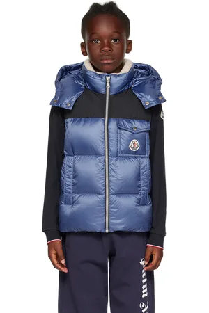 Moncler Kids Blue Oust Down Vest