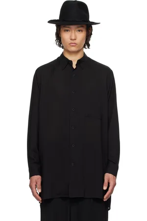 YOHJI YAMAMOTO Black CM Cellulose Lawn Standard Oversize Shirt