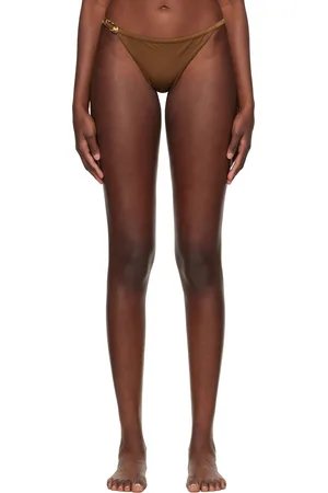 VERSACE Brown Safety Pin Bikini Bottom