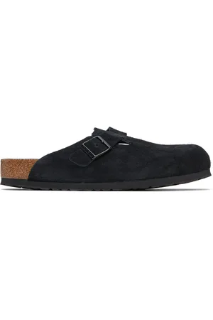 Birkenstock Black Regular Boston Soft Footbed Slip-on Loafers