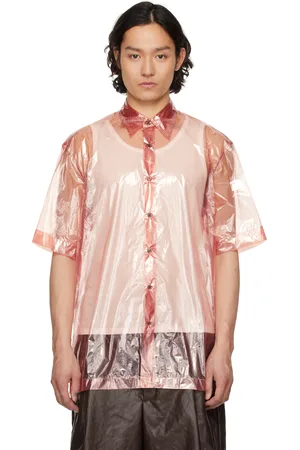 DRIES VAN NOTEN Pink Sheer Shirt