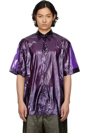 DRIES VAN NOTEN Purple Sheer Shirt