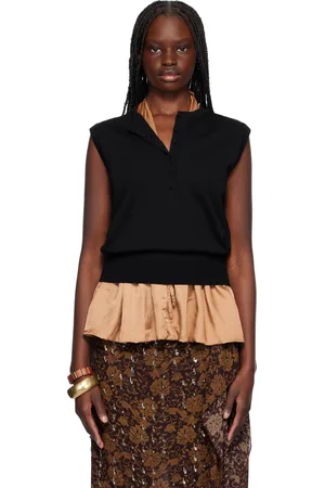 DRIES VAN NOTEN Black Sleeveless Sweater