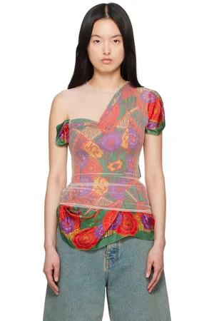 Marine Serre Multicolor Regenerated Silk Scarves Layer Top