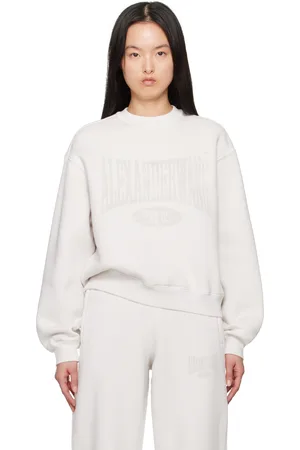Alexander Wang Off-White Distressed Logo Sweatshirt