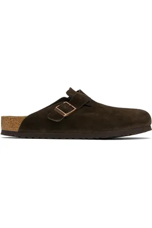 Birkenstock Brown Regular Boston Soft Footbed Slip-on Loafers
