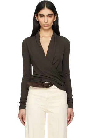 Totême Khaki Overlapped Jersey Top