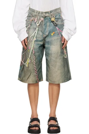 Acne Studios Blue Loose Fit Denim Shorts