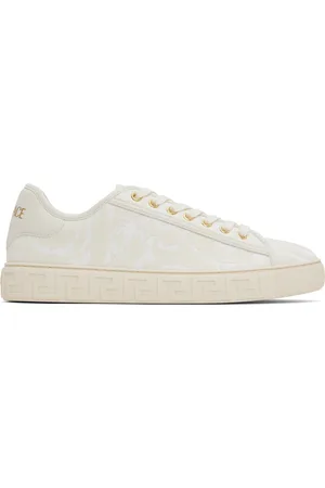 VERSACE Beige Barocco Greca Sneakers