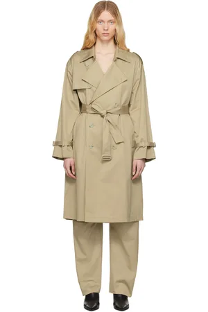 Maison Margiela Beige Dual Wear Light Cotton Twill Trench Coat