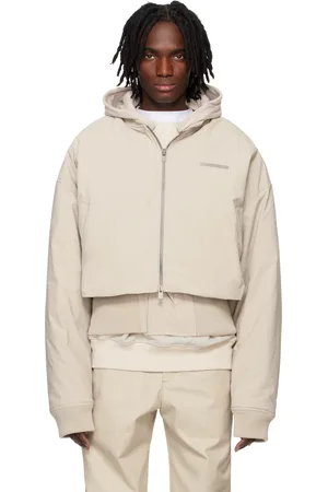 HELIOT EMIL Beige Pneumatic Bomber Jacket
