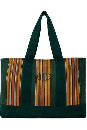 BODE Green Parakeet Stripe Tote