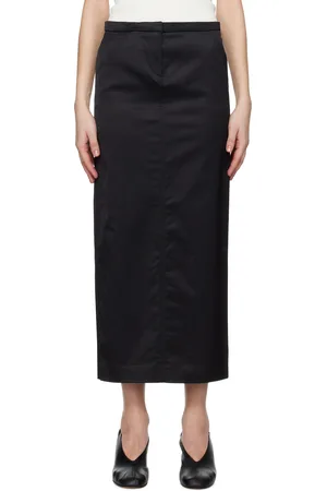 Totême Black Straight Maxi Skirt