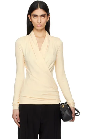 Totême Beige Overlapped Jersey Top