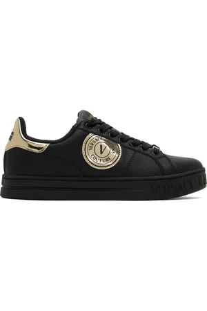 VERSACE Black V-Emblem Court 88 Sneakers