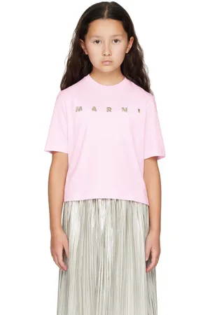 Marni Kids Pink Cropped T-shirt