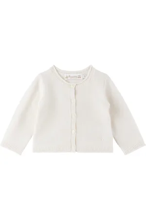 BONPOINT Baby Off-White Cashmere Cardigan