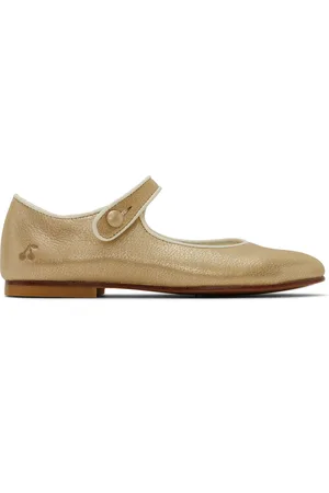BONPOINT Kids Gold Ella Mary Jane Flats