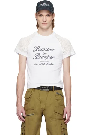MARTINE ROSE White String Shrunken T-shirt