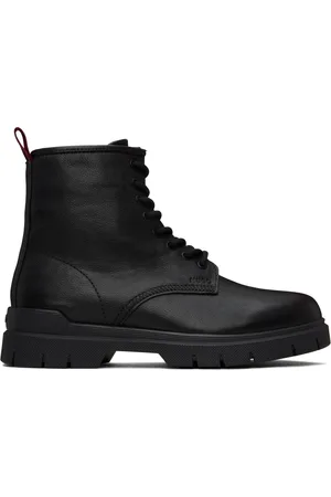 HUGO BOSS Black Lace-Up Boots