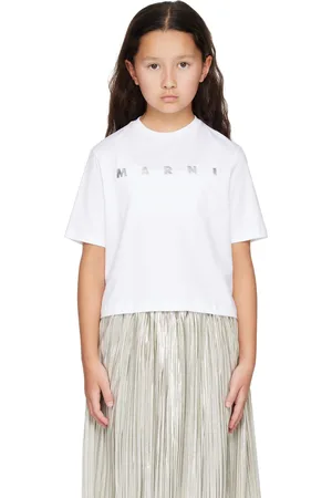 Marni Kids White Cropped T-shirt
