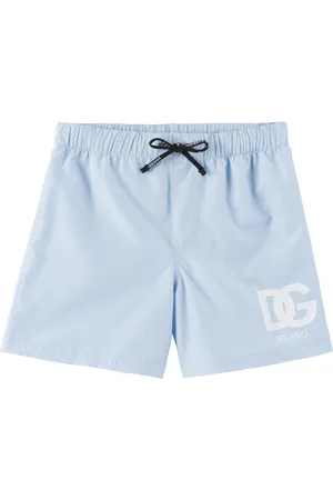 Dolce & Gabbana Kids Blue Logo Swim Shorts