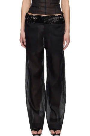 Edward Cuming Black Patch Work Elasticated Trousers