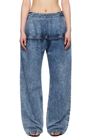 Alaïa Blue Peplum Jeans