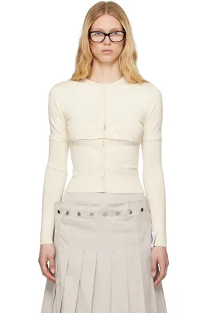 Rokh Beige Multi Button Layer Cardigan