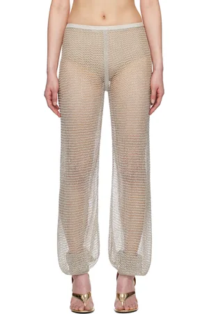 Alaïa Silver Mesh Knit Balloon Trousers