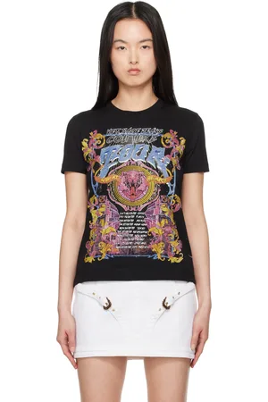 VERSACE Black Crystal Tour Logo T-shirt