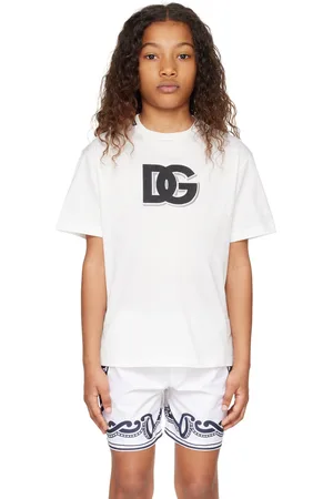 Dolce & Gabbana Kids White DG Logo Jersey T-shirt