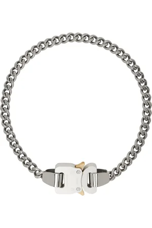 1017 ALYX 9SM Silver Metal Buckle Necklace