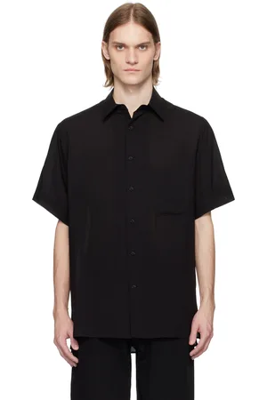 YOHJI YAMAMOTO Black Oversized Half Sleeve Shirt