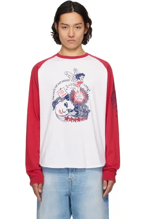 AMBUSH & Red Raglan Long Sleeve T-shirt