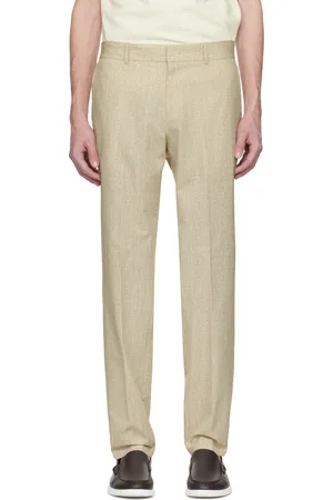 HUGO BOSS Beige Formal Water-Repellent Trousers