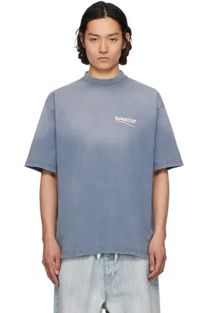 Balenciaga Blue Political Campaign Medium Fit T-shirt