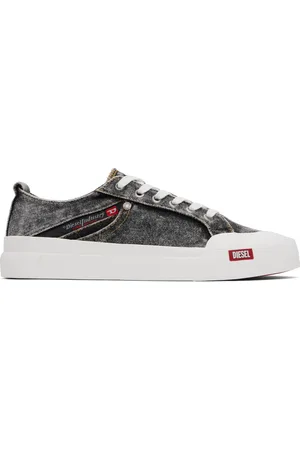 Diesel Gray & White S-Athos Nmd Low Sneakers